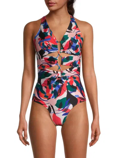 Shop Patbo Women's Moscow One-piece Printed Swimsuit In Poppy
