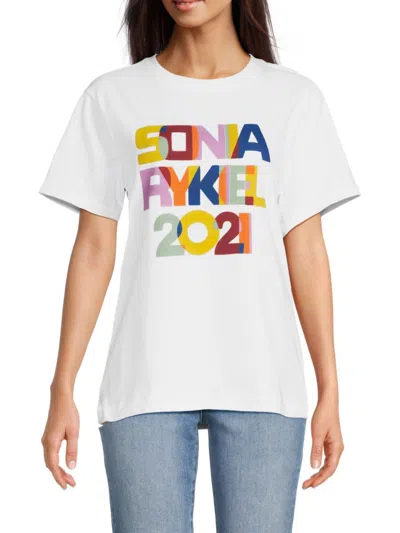 Shop Sonia Rykiel Women's Logo Tee In White
