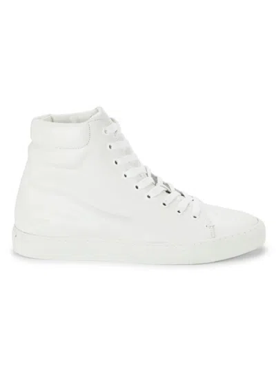 Shop Zadig & Voltaire Men's Frank High Top Leather Sneakers In White