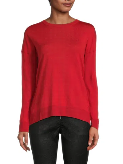 Shop Zadig & Voltaire Women's Cici Star Patch Merino Wool Sweater In Rouge
