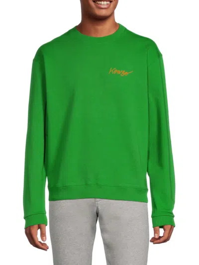 Shop Kenzo Men's Graphic Sweatshirt In Grass Green