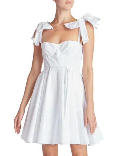 Shop Giambattista Valli Women's Sweetheart Bustier Mini Dress In Optical White