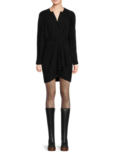 Shop Iro Women's Nadine Faux Wrap Sheath Dress In Black