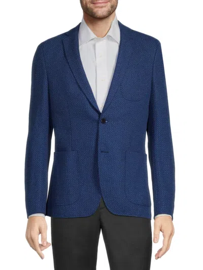Shop Digel Men's Arun-st Textured Sportcoat In Blue