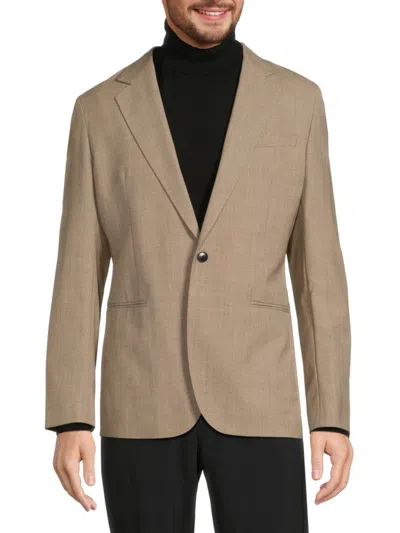Shop Reiss Men's Rope Wool Jacket In Light Brown