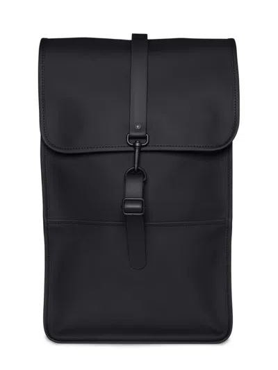 Rains Mini Rectangular Backpack Adjustable Straps In Black