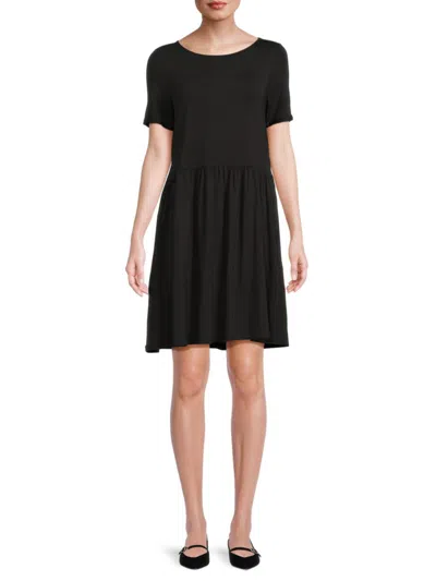 Shop Aware By Vero Moda Women's Tamara Solid A-line Dress In Black