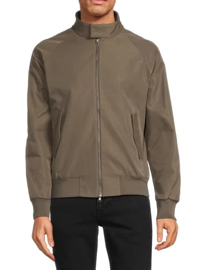 Shop Nn07 Men's Raglan Sleeve Bomber Jacket In Khaki Grey