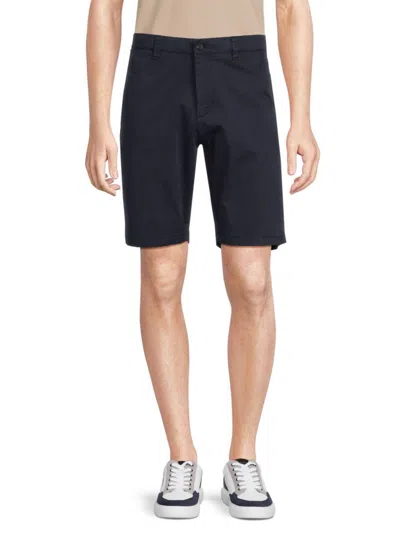 Shop Nn07 Men's Solid Shorts In Navy Blue