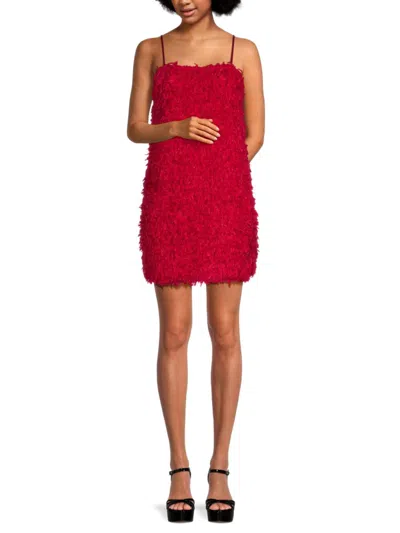 Shop Vero Moda Women's Kari Fringe Mini Dress In Love Potion