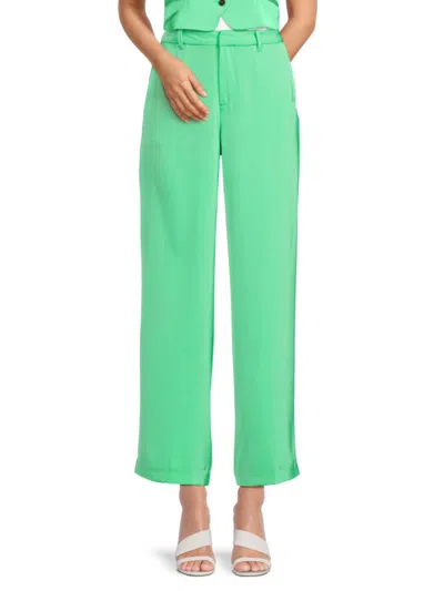 Shop Vero Moda Women's Wide Leg Pants In Jade Green