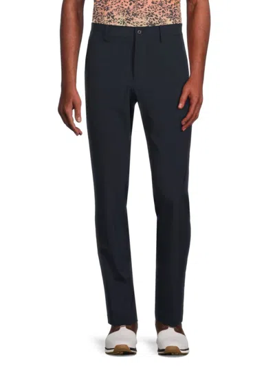 Shop J. Lindeberg Men's Flat Front Golf Pants In Navy