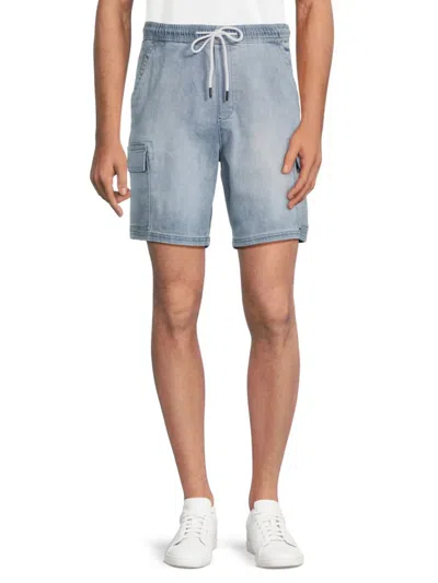 Shop Wesc Men's Utility Cargo Shorts In Blue