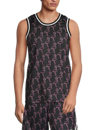 Shop Wesc Men's Flamingo Basketball Tank In Black