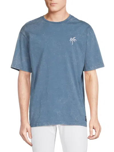 Shop Wesc Men's Mason Palm Logo T Shirt In Acid Wash