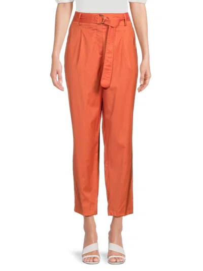Shop Akris Punto Women's Virgin Wool Blend Pants In Orange Red