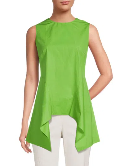 Shop Akris Punto Women's Asymmetric Top In Green