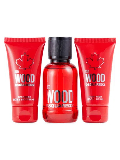 Shop Dsquared2 Women's 3-piece Red Wood Body Care Set