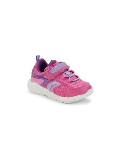 Shop Geox Baby & Little Girl's Sprintye Touch Strap Sneakers In Fuchsia