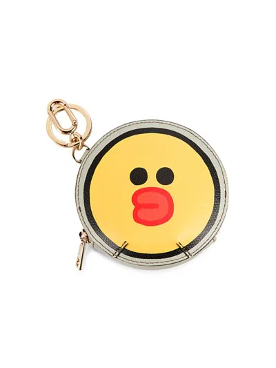 Shop Furla Women's Smiley Leather Coin Purse In Yellow