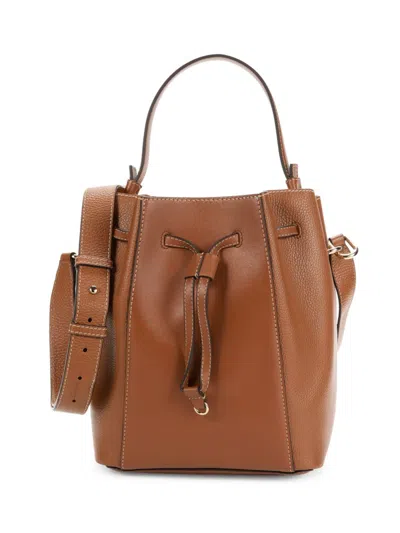 Shop Furla Women's Leather Bucket Bag In Cognac