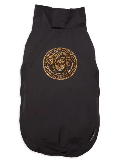 Shop Versace Medusa Dog Rain Coat In Black