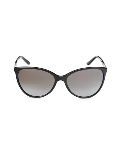 Shop Versace Women's 58mm Cat Eye Sunglasses In Black