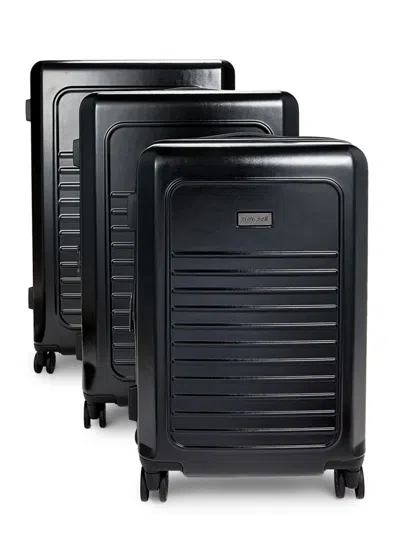 Shop Roberto Cavalli Core 3-piece Logo Luggage Set In Black