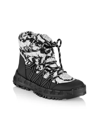 Shop Versace Kid's Barocco Snow Boots In Nero Ice