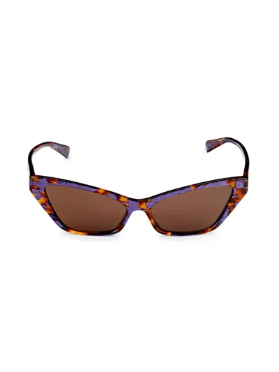 Shop Alain Mikli Women's Le Matin 57mm Cat Eye Sunglasses In Purple