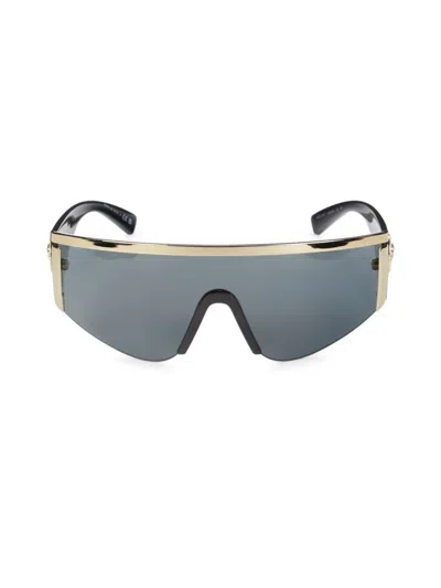 Shop Versace Women's 76mm Wrap Sunglasses In Pale Gold