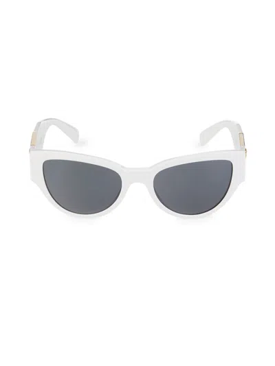 Shop Versace Women's 55mm Cat Eye Sunglasses In White