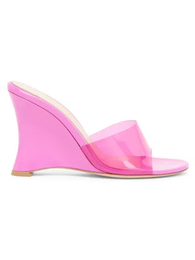 Shop Gianvito Rossi Women's Futura Wedge Mules In Pink Bloom