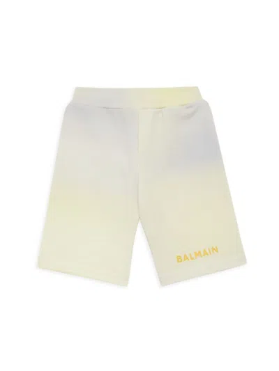 Shop Balmain Little Boy's & Boy's Ombre Jersey Shorts In Yellow