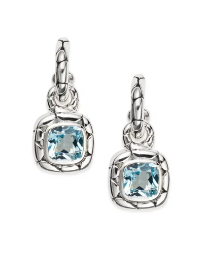 John Hardy Women's Kali Blue Topaz & Sterling Silver Drop Earrings In Silver