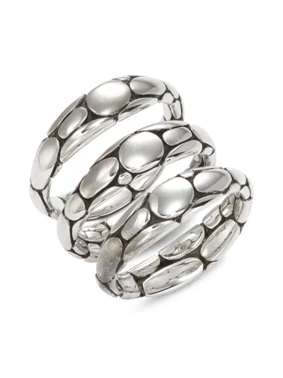Shop John Hardy Women's 3-piece Sterling Silver Stackable Ring Set/size 7