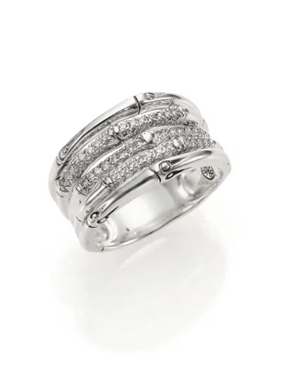 Shop John Hardy Women's Bamboo Diamond & Sterling Silver Five-row Ring