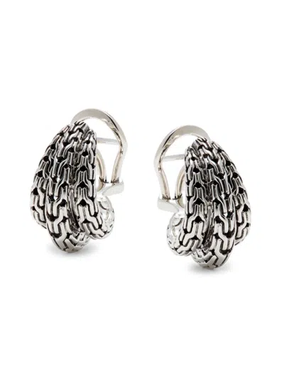 Shop John Hardy Women's Sterling Silver Textured Earrings