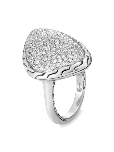 Shop John Hardy Women's Classic Chain Sterling Silver & Diamond Triangle Ring