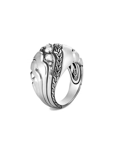 Shop John Hardy Women's Lahar Silver & 0.56 Tcw Diamond Ring