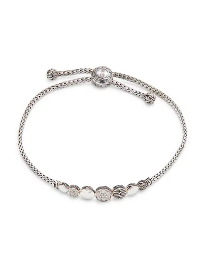 Shop John Hardy Women's Sterling Silver & 0.33 Tcw Diamond Bolo Bracelet