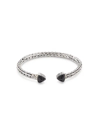 Shop John Hardy Women's Sterling Silver, Black Sapphire & Spinel Cuff Bracelet
