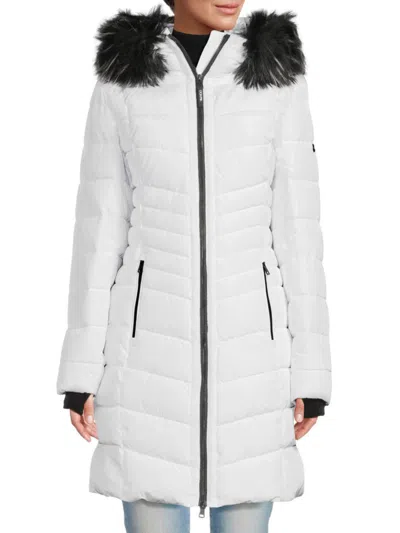 Shop Ookpik Women's Axel Faux Fur Puffer Coat In White