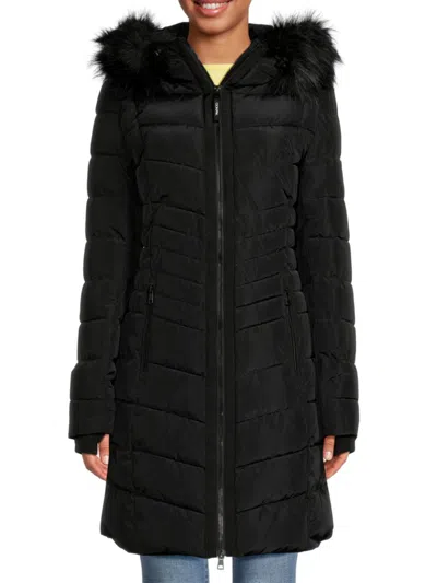 Shop Ookpik Women's Axel Faux Fur Puffer Coat In Black