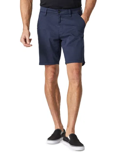 Shop Mavi Men's Solid Flat Front Shorts In Dark Blue