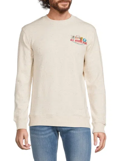 Shop Scotch & Soda Men's Speckled Sweatshirt In Off White