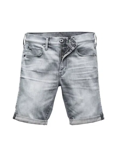 Shop G-star Raw Men's 3301 Whiskered Slim Fit Shorts In Sun Faded Wash