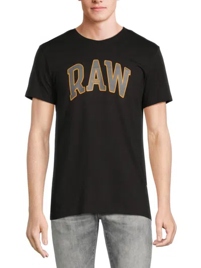 Shop G-star Raw Men's Raw University Graphic Tee In Black