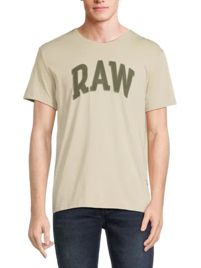 Shop G-star Raw Men's Raw University Graphic Tee In Spray Green