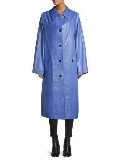 Shop Kassl Women's Original Above Oil Coat In Cobalt